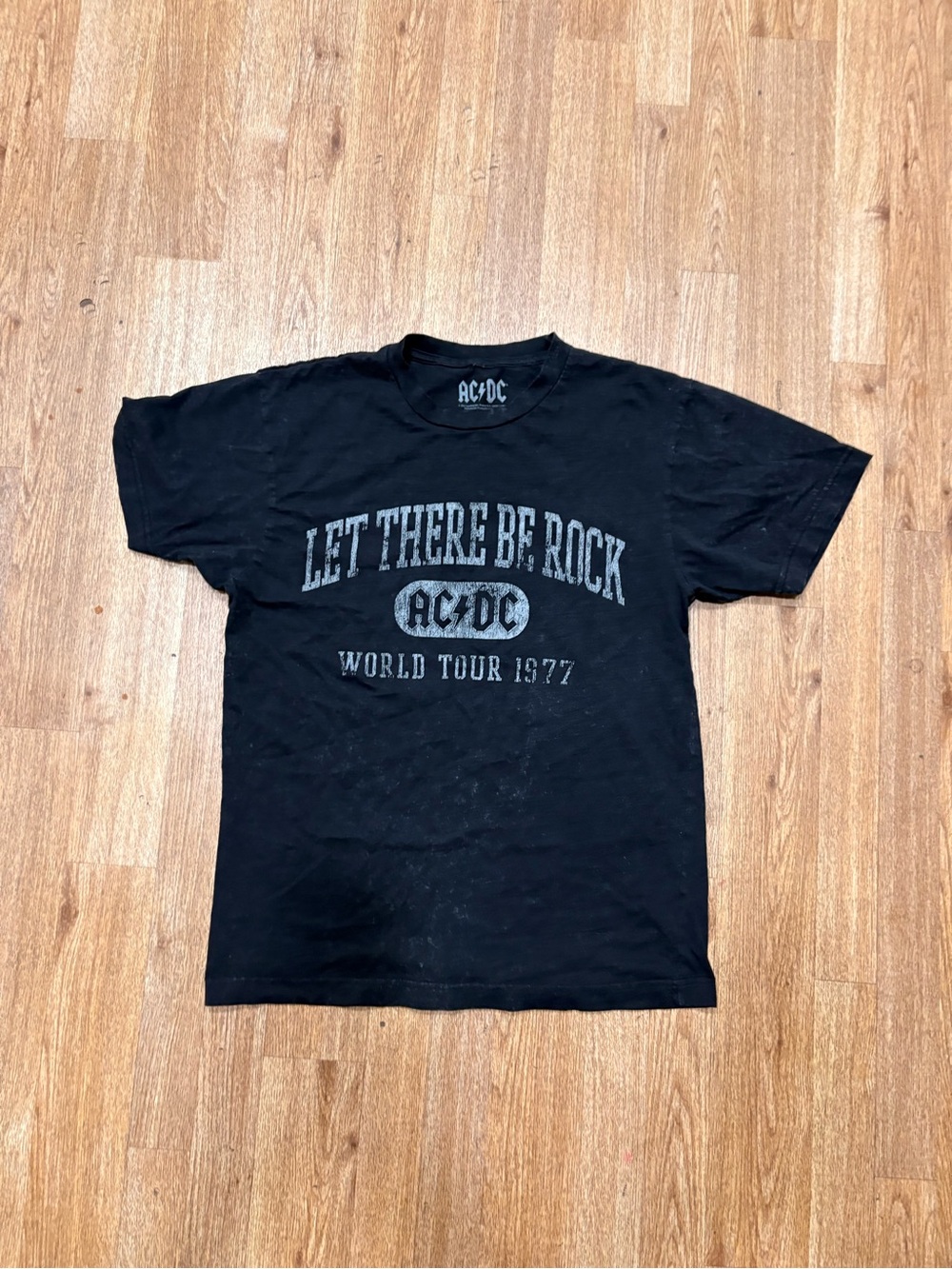AC/DC Black 'Let There Be Rock' Graphic Tee